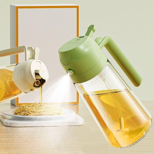 Glass Oil Sprayer And Dispenser Bottle For Kitchen2 In 1 500ML