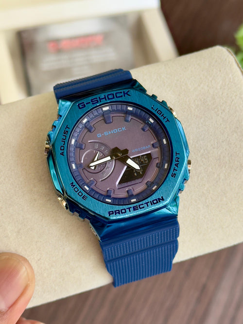 G-Shock stuns with its bold blue bezel and sleek